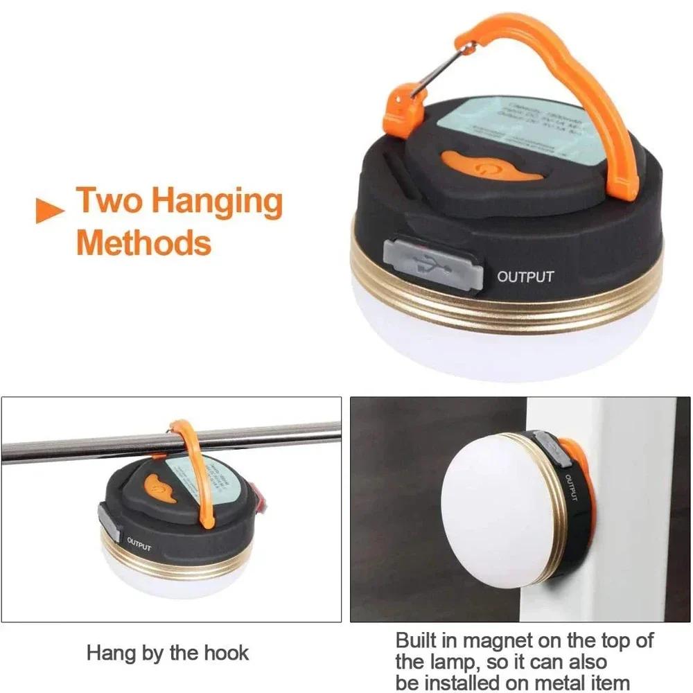 10W High Power Camping Lantern Tents Lamp 1800mah USB Rechargeable Portable Camping Lights Outdoor Hiking Night Hanging Lamp