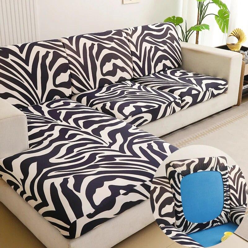 New Floral Printed Stretch Sofa Seat Cushion Cover Backrest Cover Protector for Couch Sofa Cover L Shape Chaselong Slipcovers