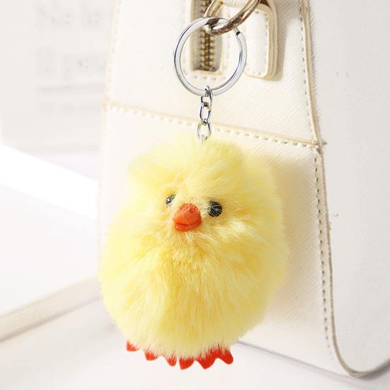 Cute Chick Plush Doll Pendant Car Keychain Key Ring Bag Hanging Decor Gift