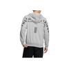 Adidas Loose Zip-Up Hoodie With Printed Letters Unisex Tops Gray IA9437