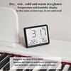 Mini Digitaler Wecker Temperatur Luftfeuchtigkeit Stündlicher Piepton Magnetisch Saugfähige Tischuhr 12/24H Batteriebetrieben LCD Wanduhr
