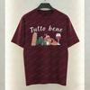 Italienische Kultur und Essen Print T-Shirt Mode Lustig Reise Liebhaber Baumwolle T-Shirts Lässiger Stil Unisex T-Shirt Hochwertige Oberteile