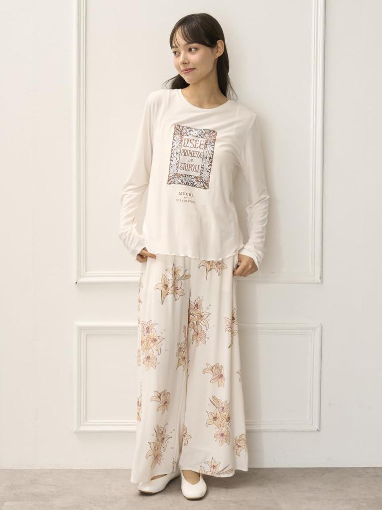 Gelato Pique MUCHA Long PWCT254341 OWHT Free Size One-Point T-Shirt