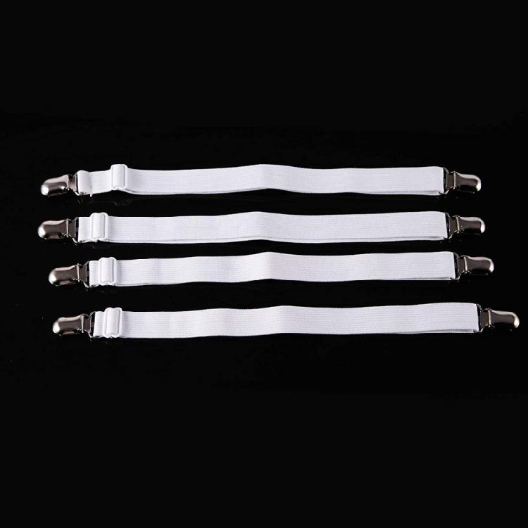4pc Bed Sheet Fasteners Clips Gripper Organizers Suspender Covers Cord Clasps