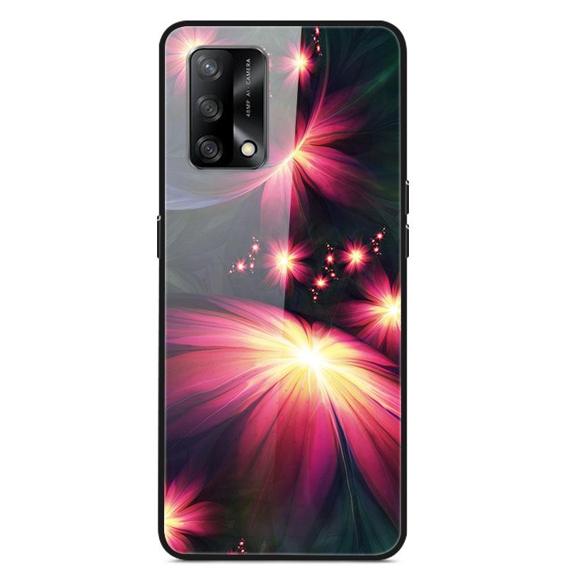 For OPPO A74 4G Case Tempered Glass Hard Phone Case Luxury Case for OPPO A74 5G A 74 Protective Bumper Shockproof Funda Coque