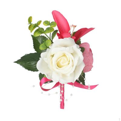 Hochzeit Boutonniere Künstliche Rose Blume Brosche Anzug Pin für Jahrestag