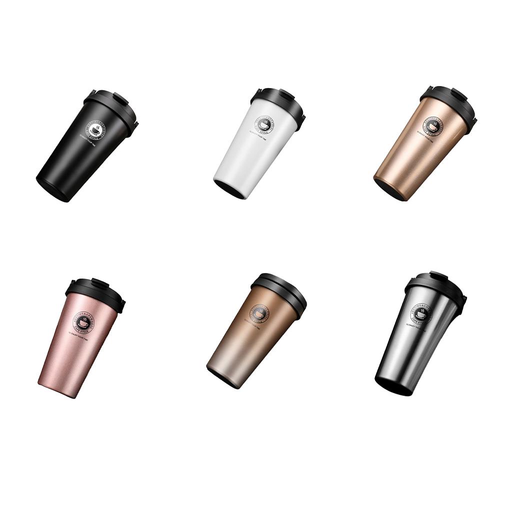 Izolované šálky na kávu za horka a za studena Velkokapacitní hrnek na kávu odolný proti vytečení s nepropustným víkem