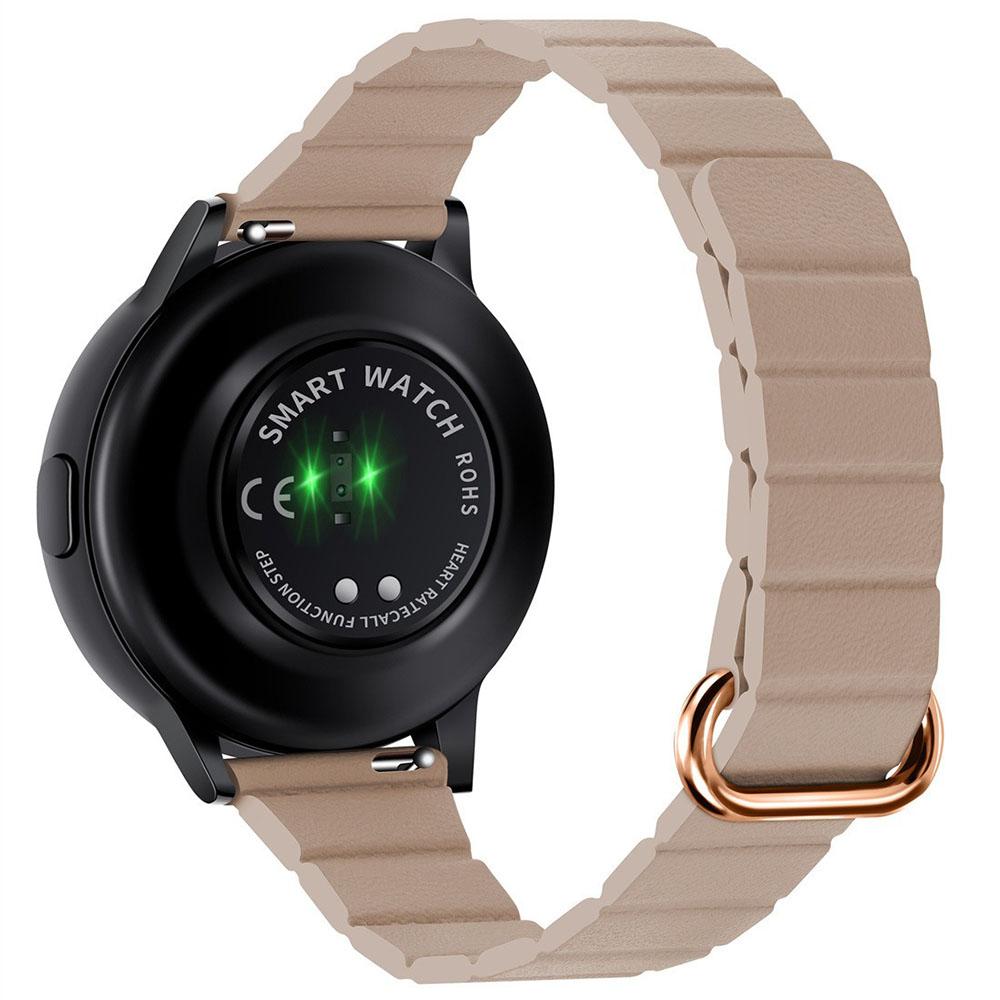 20mm Slim Magnetic Strap for Samsung Galaxy Watch7/6/5 44mm 40mm/5 Pro 45mm Microfiber Leather Watch Band Reverse Buckle Design