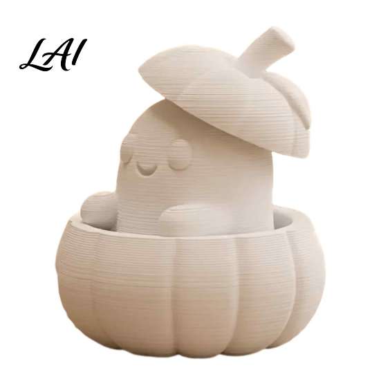 Decorative Holiday Figures 3D Printed Christmas Gift Box Ghost Figurine Ornaments Cute Cartoon Creative Gifts Halloween Pumpkin Desktop Decoration