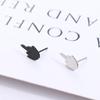 Silver Plate Street Wear Gift Party Women Men Accessories Korean Earrings Middle Finger Up Earrings