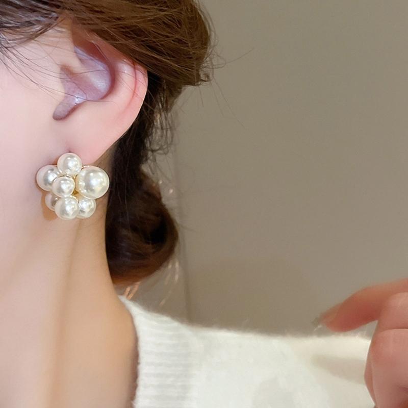 Natural Freshwater Pearls Studs Earrings With Soft Luster and Sturdy Alloy Materials for Everyday Wear or Special Event