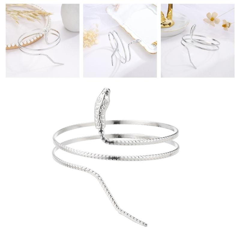 Blingbling Snake Upper Arm Cuffs Armlet Modern Armband Bangle Women Jewelry Arm Cuffs Armlet Armband Open Bangle
