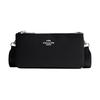 22 Silver Hardware Double Zipper Detachable Shoulder Strap Grained Cow Leather Shoulder Crossbody Bag Small Women Black