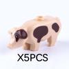 MOC Animal Building Blocks DIY Pig Fishes Octopus Penguin Turtles Figures Toys Set City Farm Zoo Accessories Bricks Kid Gift