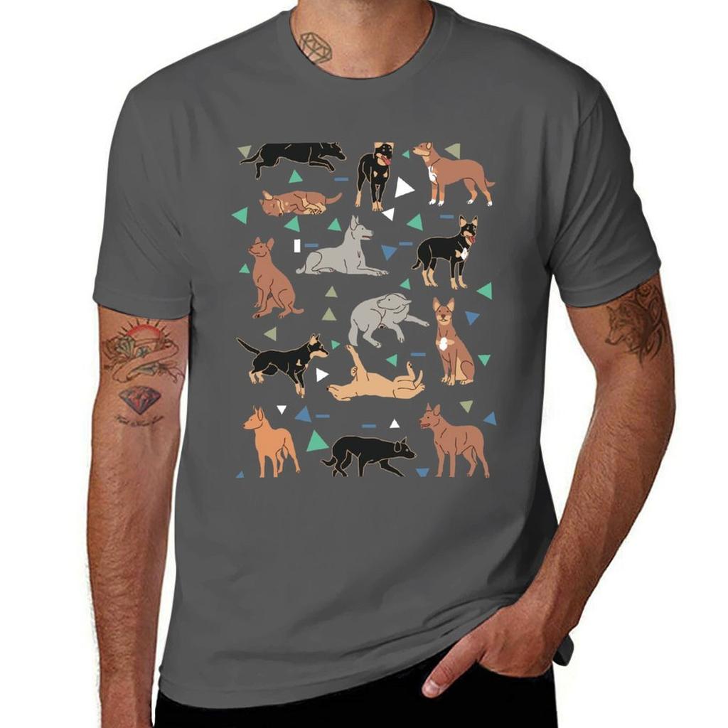 Australian Kelpie Pattern TShirt Big and Tall Loose Fit TShirt
