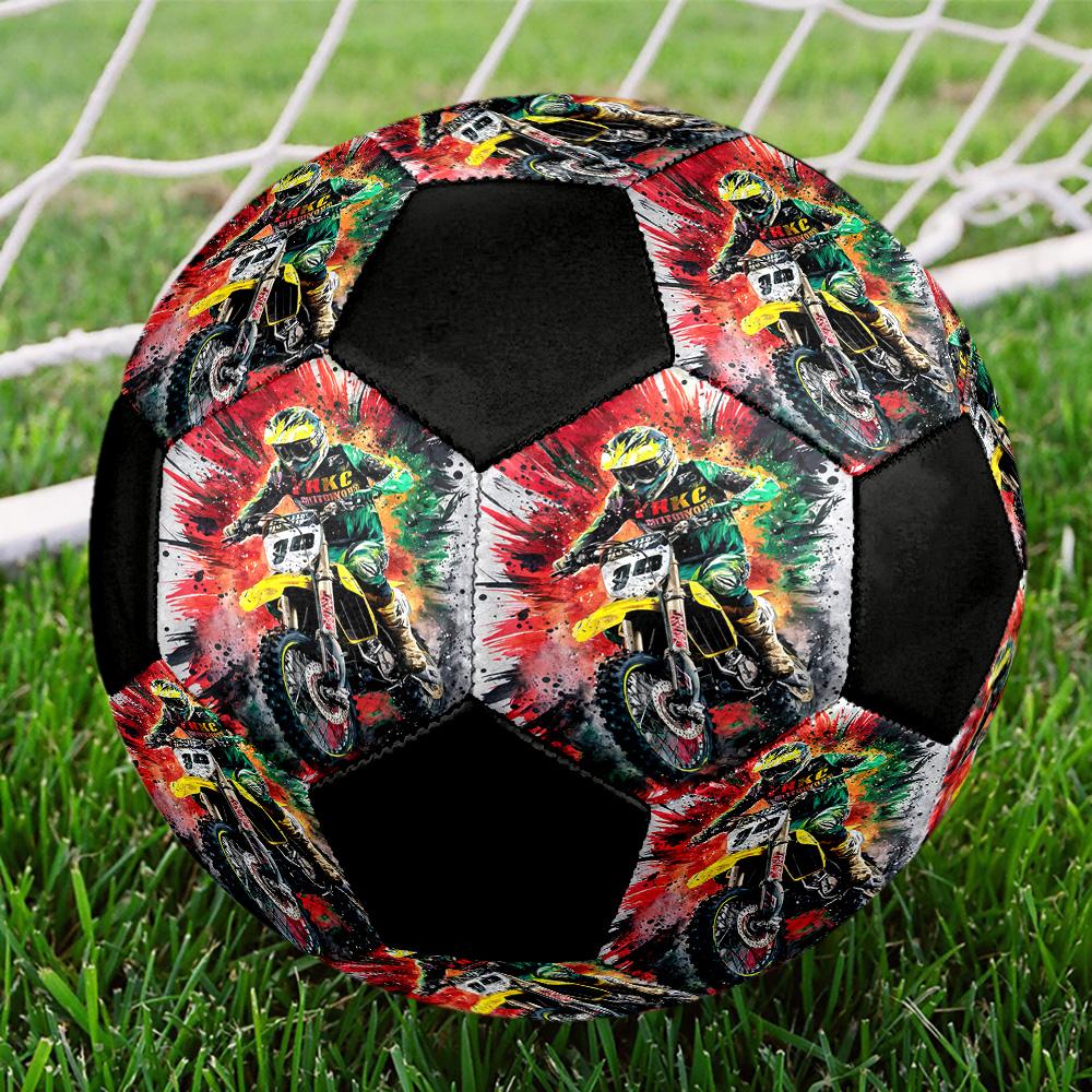Motor trail op Indoor Soccer Ball Colorful All Ages Size 5 Machine Stitched PVC Competition Ready Durable High-Bounce