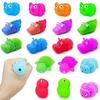 5Pcs Cute Squishy Fluffy Elephant Squeeze Fidget Cartoon Animal Sensory Ball TPR Squishy Turtle Hippo Children Anti-Anxiety Toy