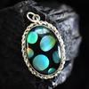 Certified 38 Ct Natural Multicolor Opal Pendant 925 Sterling Silver Gemstone