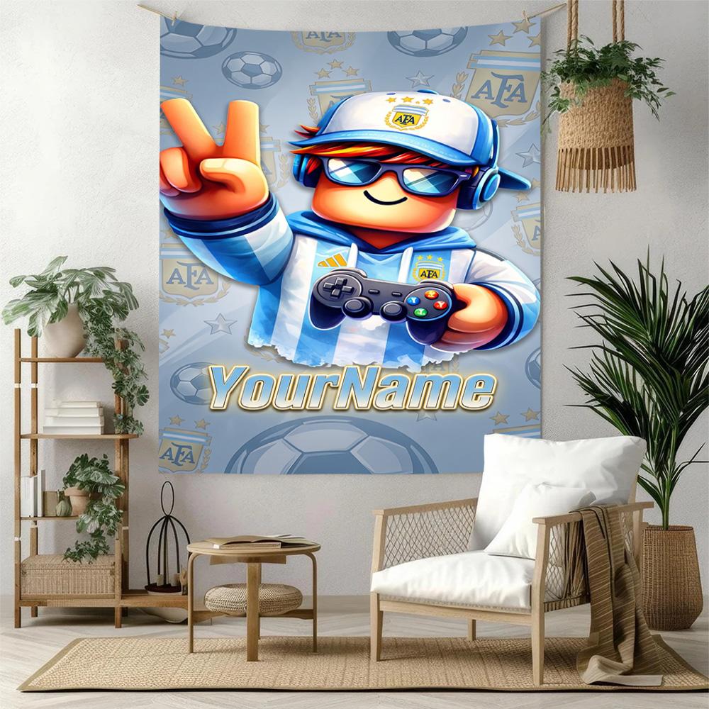 Roblox Custom Dit Navn Vægdekoration Vægtæppe Kunst Til Kæledyrs Mindesmærke Fødselsdag Bryllupsfest Baggrund Familiegave