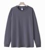 Heavy Double Yarn Long Sleeve Cotton T-shirt with Custom LOGO