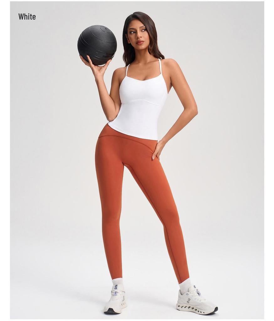 Débardeur Push-Up Sportif pour Femme Nude à Bretelles Fines avec Bonnets Rembourrés - Couche de Base Yoga & Fitness YG-1004