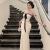 Open Back Neck Tube Top Dress Fishtail Skirt 2026 Summer New French Design Sense Slim Hip Wrap Dress