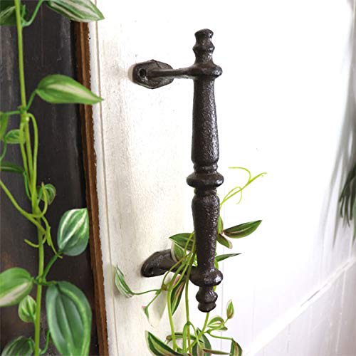 Set of 2 Antique Iron Door Handles, Door Knobs, Pulls