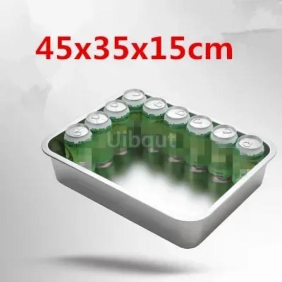 304 Stainless Steel Plate Tray Rectangular Square Oven Tray Baking Pot Dish Deep Japanese Barbecue Bbq Cafeteria Storage Trays