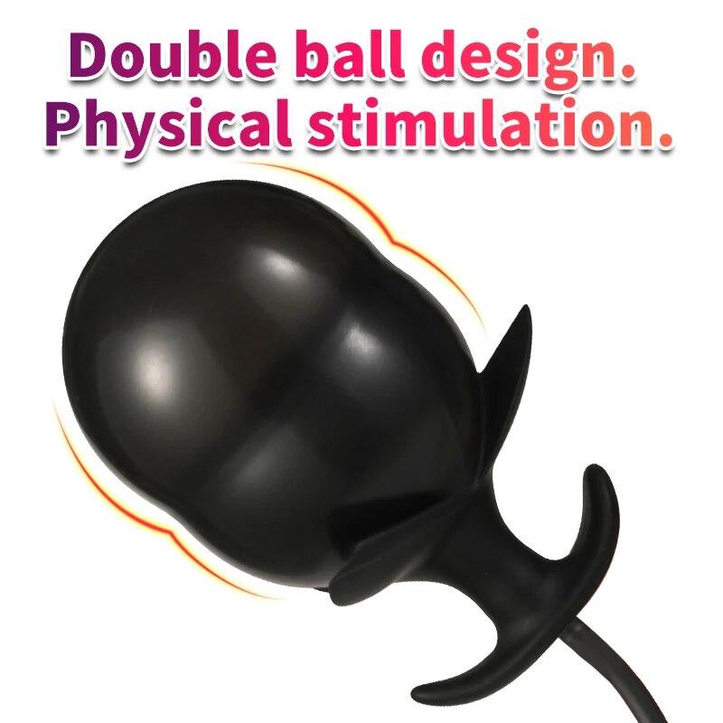 Silicone Inflatable Anal Plug Adult Sex Toy Masturbator Fisting Gay 18+