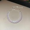 Korean Sweet Zircon & Pearl Geometric Clavicle Necklace - Light Luxury, Fashionable & Exquisite Niche Design