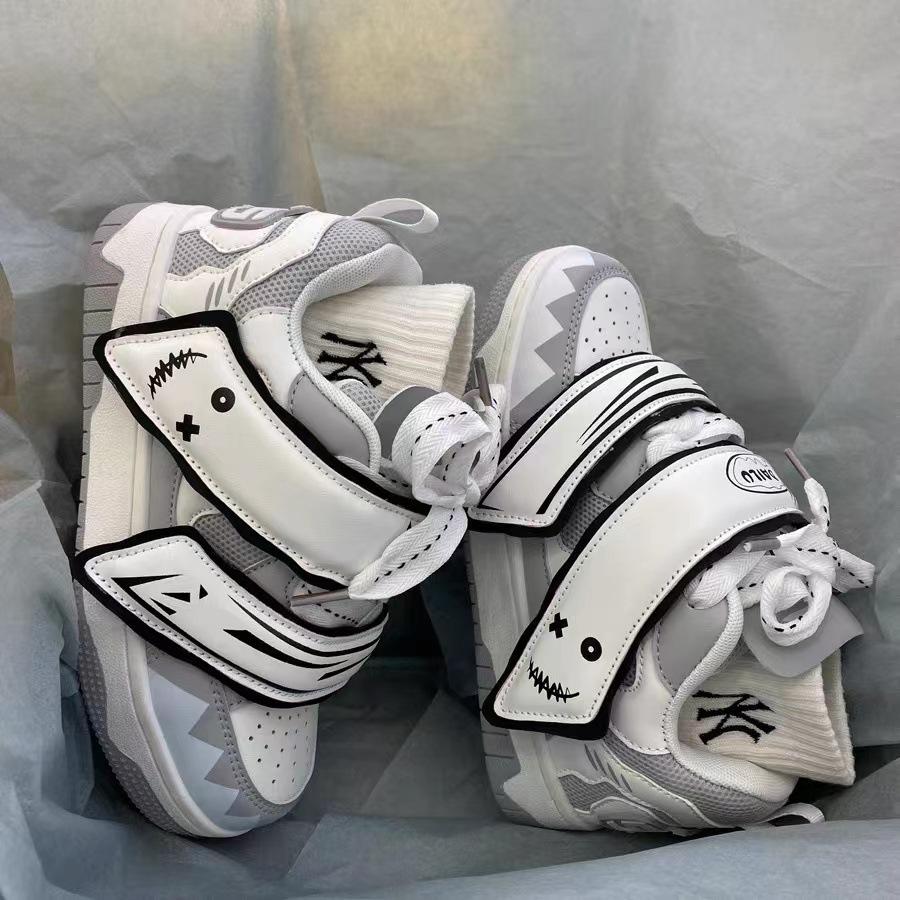 Nieuwe Ghost Face Brood Schoenen Casual Honderd Dames Dikke Zool Sport Studentenschoenen