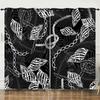 Curtains Simple And Simple Pattern 3D Digital Printing Blackout Curtain Punching