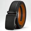 Leather Mens Ratchet Belt with Automatic Buckle Adjustable  Belt
