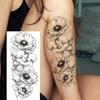 1 Sheet Girls With Flowers Holy Mother Temporary Tattoos For Women Body Art, Long Lasting Waterproof Temp Fake Tattoo Stickers