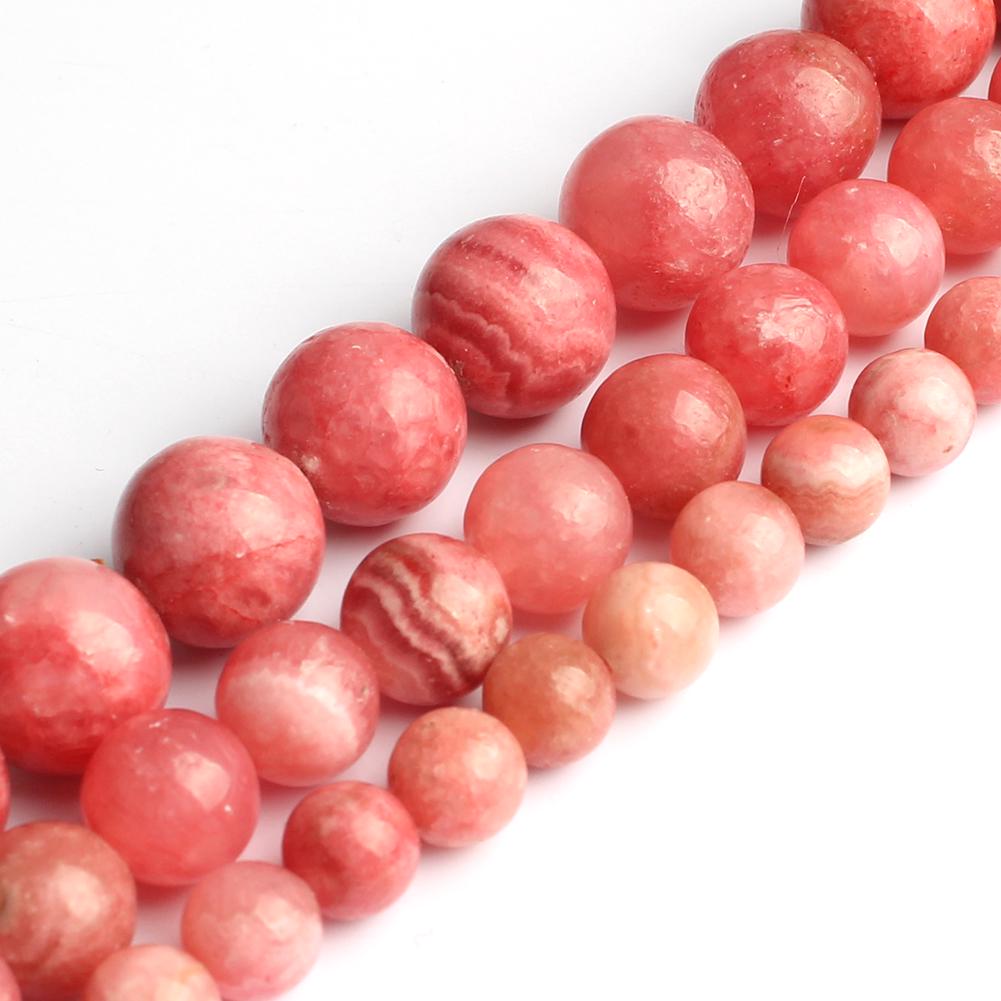 

Натуральный родохрозит, круглые бусины из камня, свободные бусины для изготовления ювелирных изделий, браслет, ожерелье, 15 дюймов 6mm 63pc