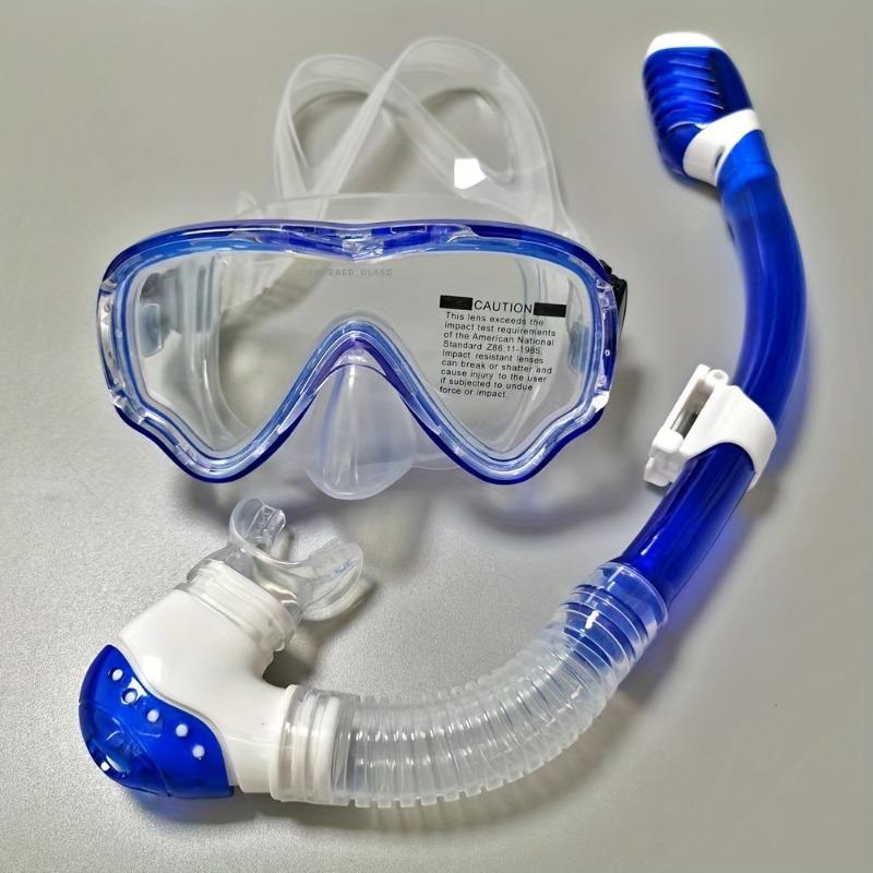 Scuba Diving Mask Snorkel Set Tempered Glass Professional Panoramic Snorkeling Gear Swimming Training Snorkel Kit Adults Youth