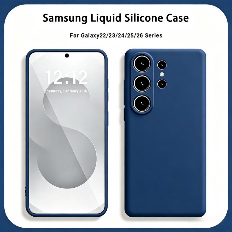 Original Liquid Silicone Case for Samsung Galaxy S26 S25 S24 S23 S22 Ultra Plus S 26 25 Ultra Shockproof Soft Phone Cases Cover