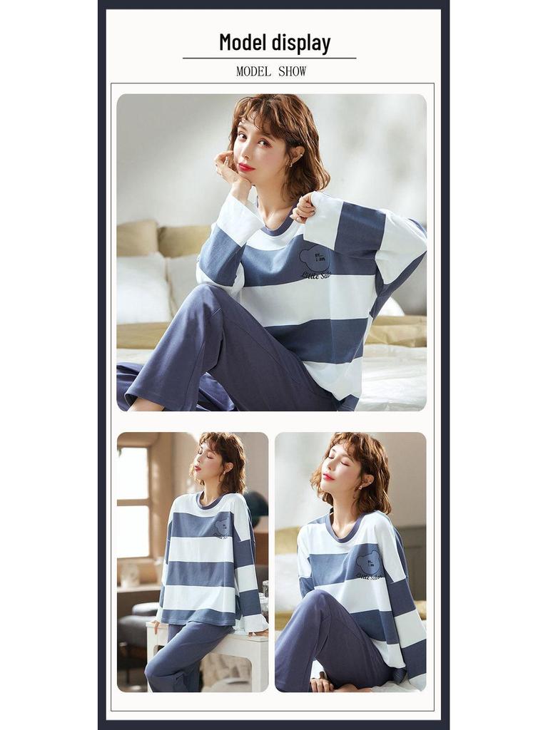 Women's Autumn/Winter Pajama Set: Cute, Girlish Long-Sleeve, Loose, Casual Homewear
