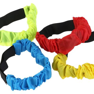 4Pcs Elastic Tie Ropes Running Bands Adjustable Race Straps for Outdoor Carnival Sports Competition Three-Legs Ropes