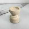 Beiger Travertin Naturstein Handgefertigt Langlebiger Kerzenhalter für Zuhause Hochzeit Osterparty Weihnachtsdekoration Marmor Kerzenglas