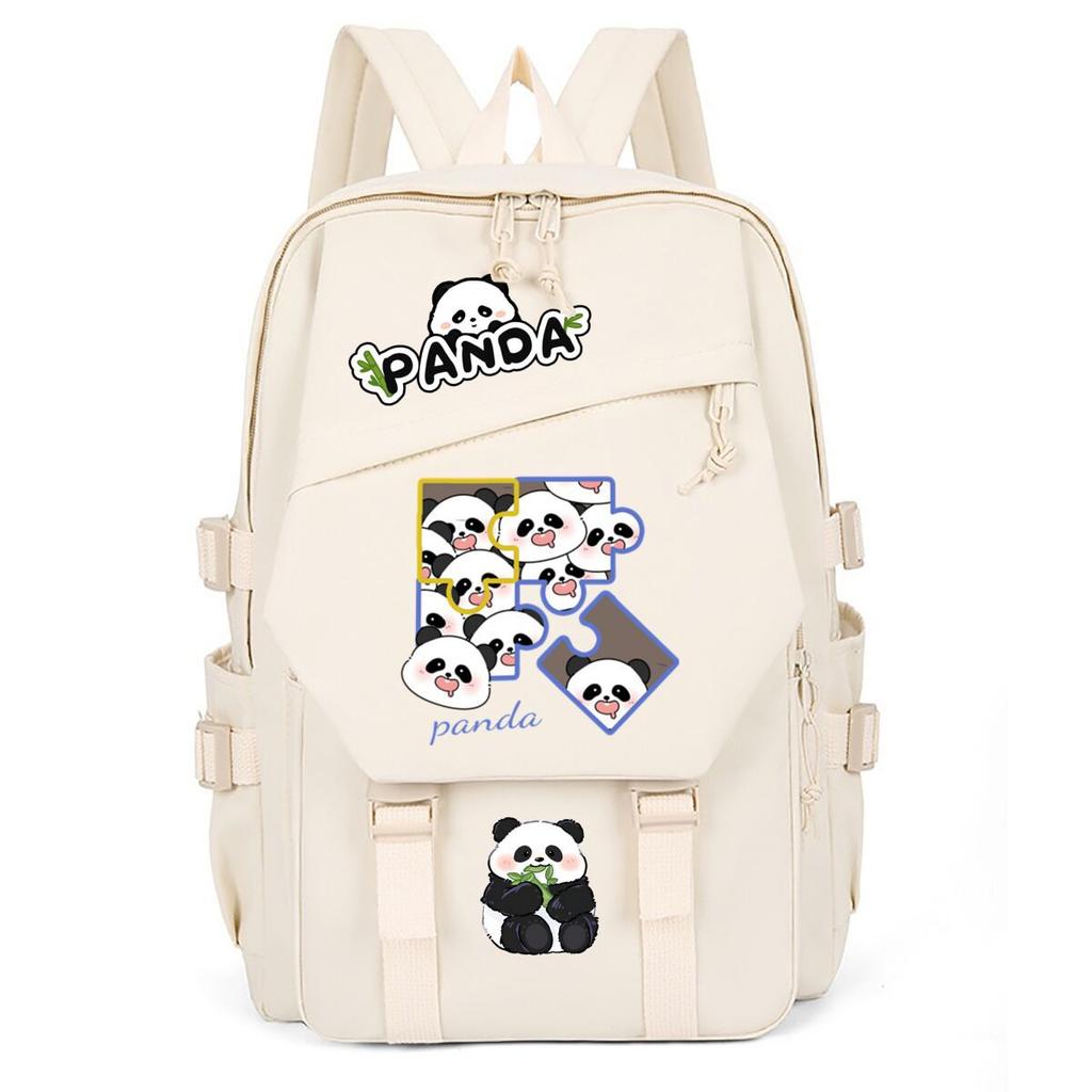 Panda Huahua Cartoon Printing Primary And Secondary School Students High Value Backpack Large Capacity Versatile School Bag