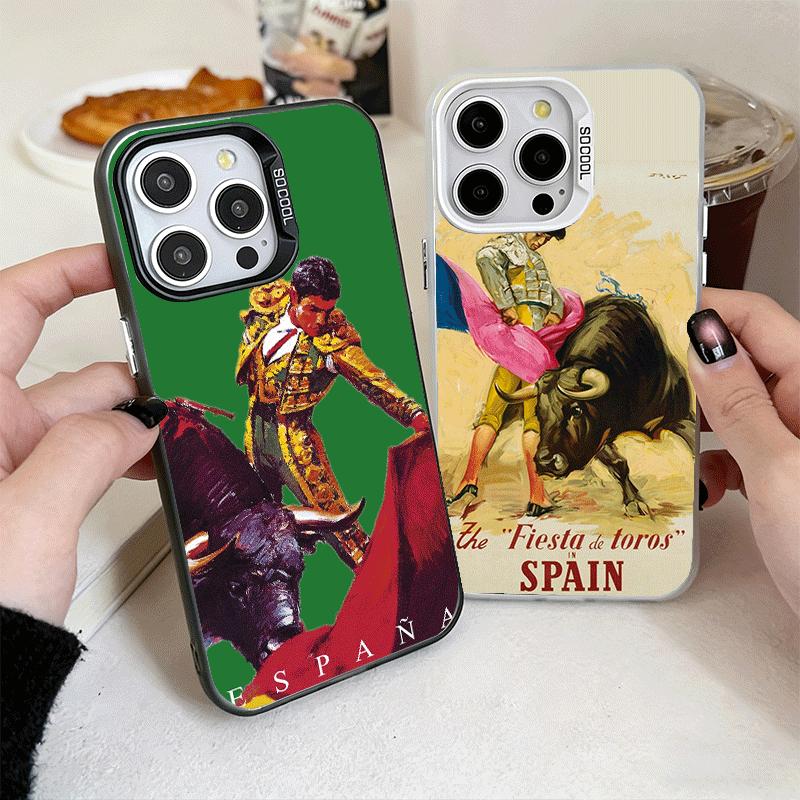 Bullfight Bull Fighter Matador Soft Phone Case for iPhone 15 16 17 Pro Max 17Air 16E 14 Plus 13 12 Mini Shockproof Cover Back Sh