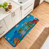 Sesame Street2 Flannel Kitchen Mat Christmas Soft Area Rug Non Slip Floor Carpet Home Decoration