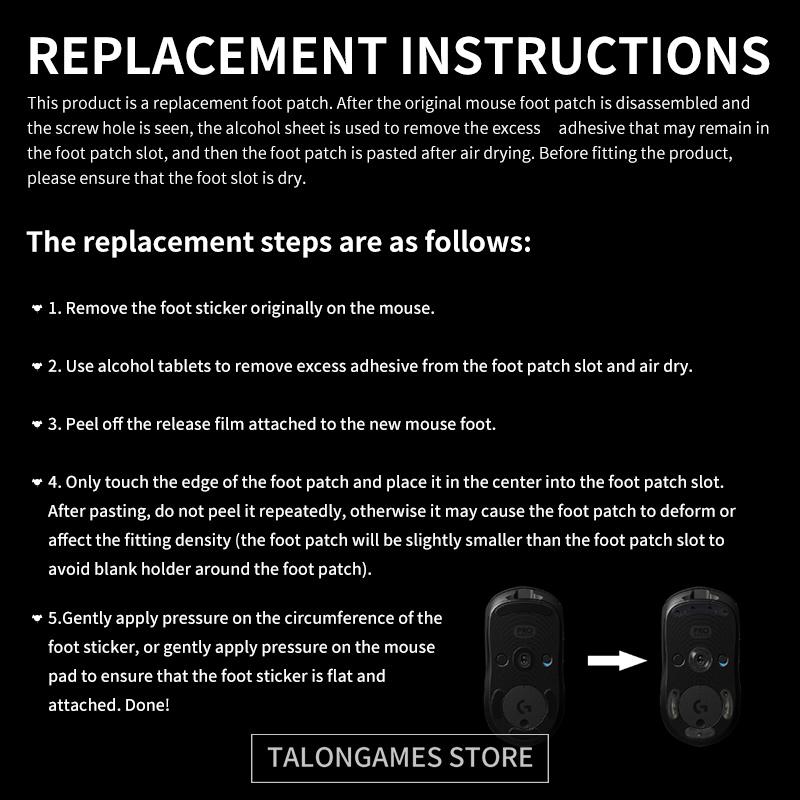 1 Pack Esports Tiger ICE Version Mouse Feet Mouse Skates For Logitech G PRO X Superlight 2 Wireless / SE / SUPERSTRIKE Mouse