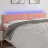 VidaXL LED Headboard Bedroom Furniture Double Bed Accessory Head of Bed Frame Interior Pink 3121537