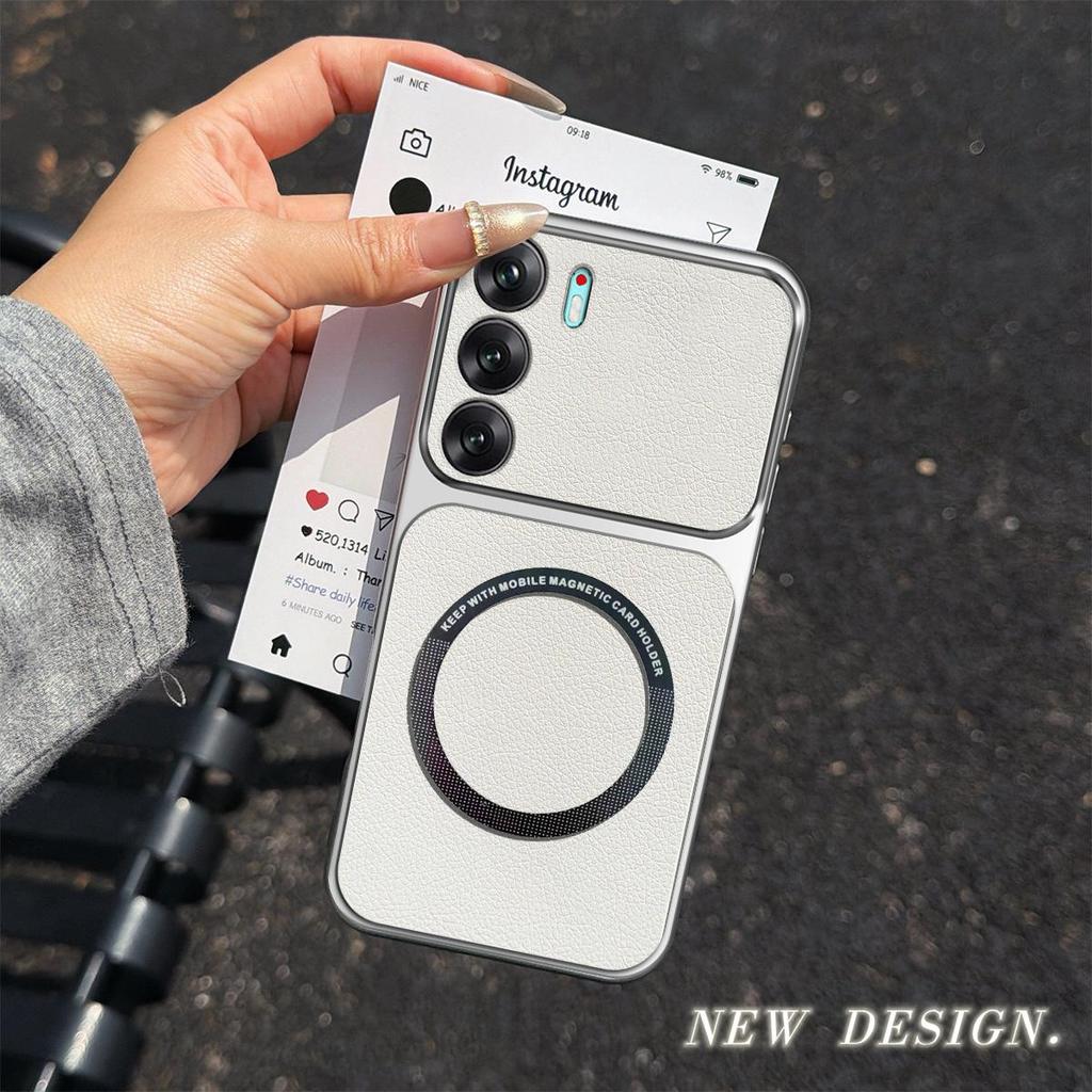 Case for TECNO CAMON 40,Pro 4G,Pro 5G Viral Change To 17 Magnetic Split Leather Back Big Lens Protector Cover