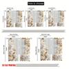 Set Of 2 Gold White Floral Curtains Design Living Room Office Bedroom Kitchen Elegant Made Polyester Area Window Treatment