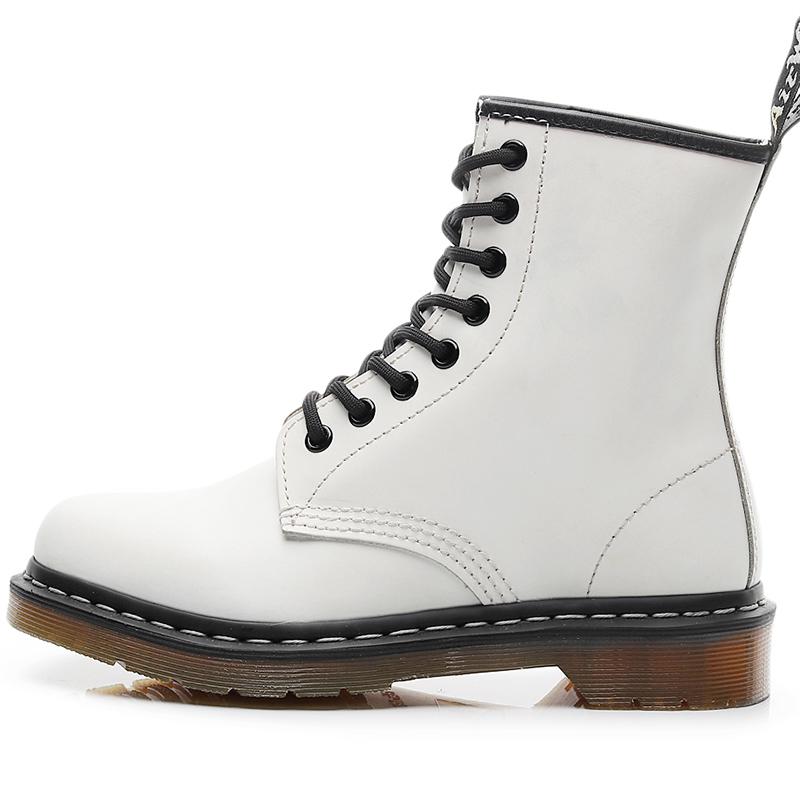 

Martens Chunky Boots For Women Ladies Genuine Leather Ankle Boots Female Motorcycle Women Boots Big Size 35-46 44