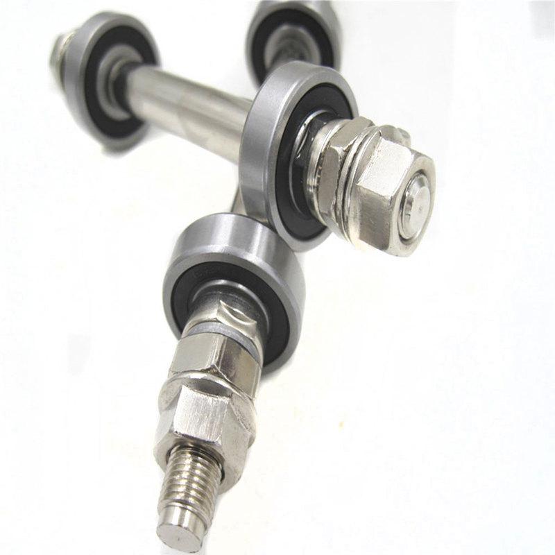 14CM 18CM Bicycle Wheel Hub Axle Front Rear 6000/6200 Bearing Solid Shaft Bicycle Axle Lever Bike Repair Tool Accessories