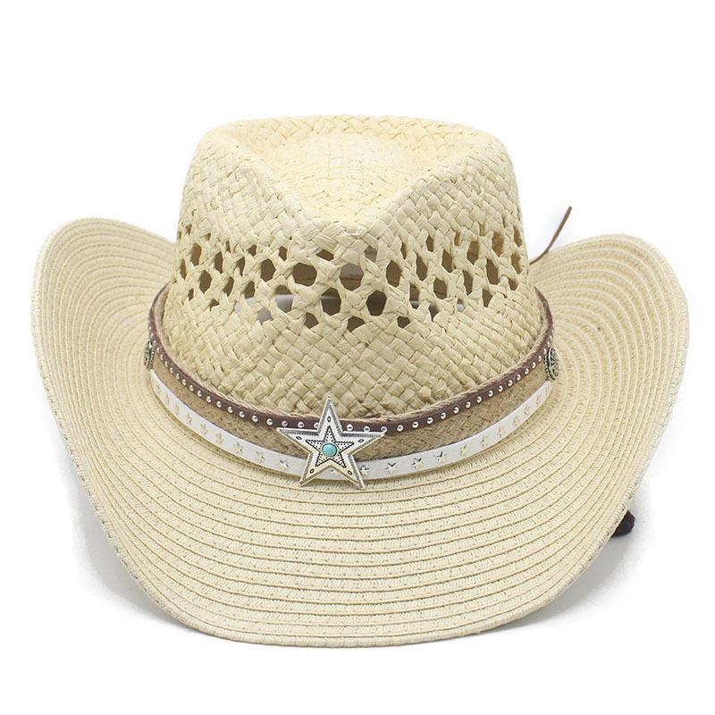 Westerse Cowboyhoed Panama Strohoed Holle Jazzhoed Lente Zomer Reizen Vizier Strandhoed